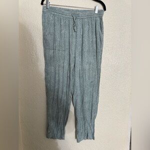 Prana green boho printed elastic waist flowy Joggers size M